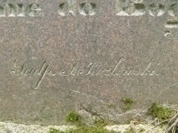 Fragment of Karolina Walicka's tombstone, Ross cemetery, as of 2013