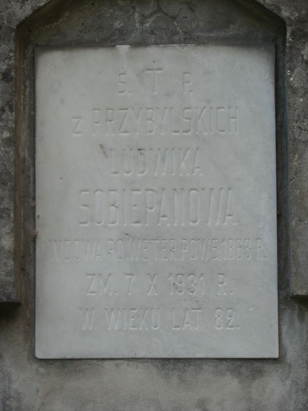 Tomb of Ludwika Sobiepan, Ross Cemetery in Vilnius, as of 2013.