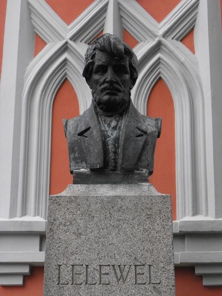 Fragment of Joachim Lelewel's tombstone, Na Rossie cemetery in Vilnius, as of 2013.