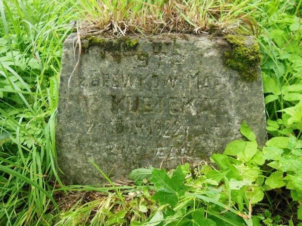 Fragment of Maria Kubicka's tombstone, Ross Cemetery, Vilnius, 2013