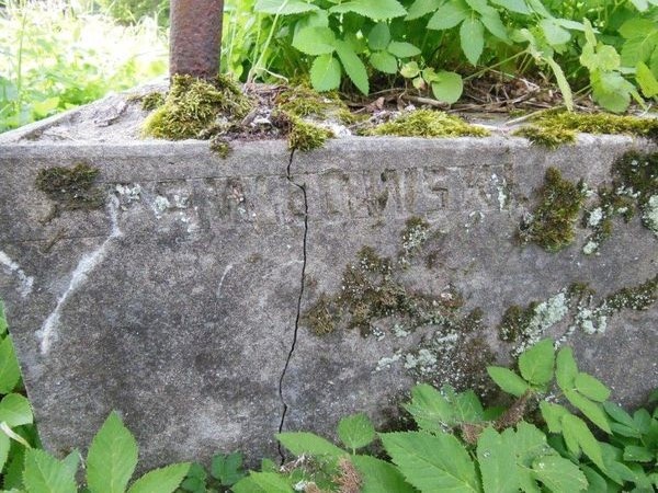 Fragment grobowca Łucji Łokucijewskiej, cmentarz na Rossie w Wilnie, stan z 2013