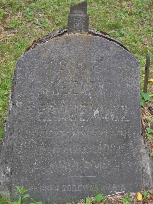 Tombstone of Cezary Terayevich, Ross cemetery in Vilnius, as of 2013.
