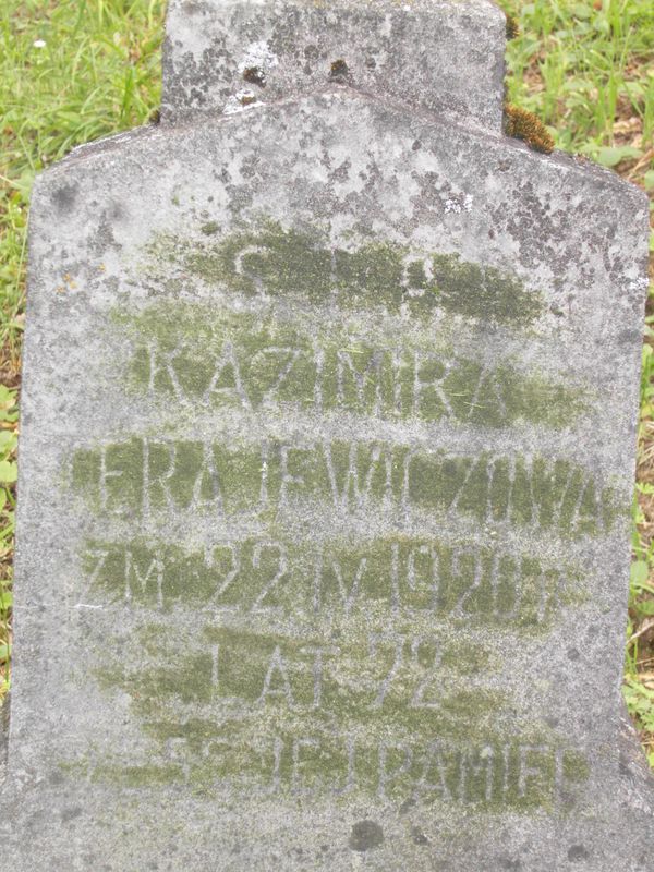 Tombstone of Kazimiera Terajewicz, Ross cemetery in Vilnius, as of 2013.