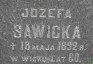 Fotografia przedstawiająca Tombstone of Józefa Sawicka