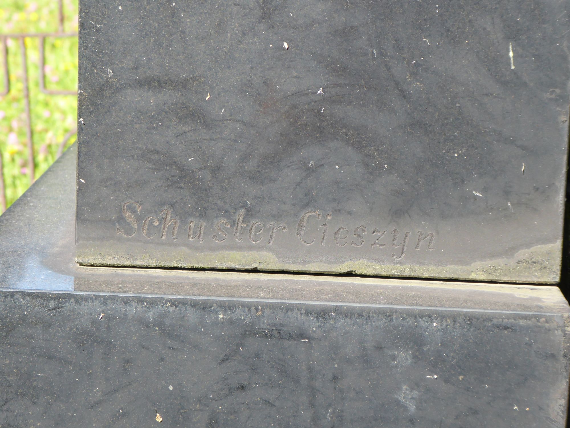 Fragment of the tomb of Adam Cichy, Ewa Cichy, Karol Cichy and Ewa Jurczkowa from the cemetery of the Czech part of Těšín Silesia, as of 2022.