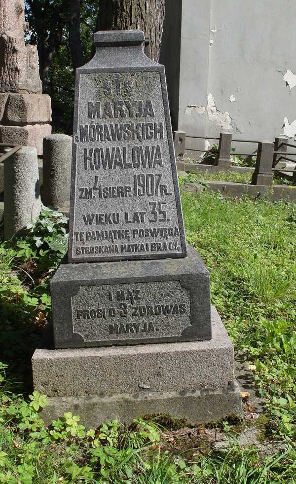 Tombstone of Maria Kowalova, Ross cemetery in Vilnius, as of 2013.