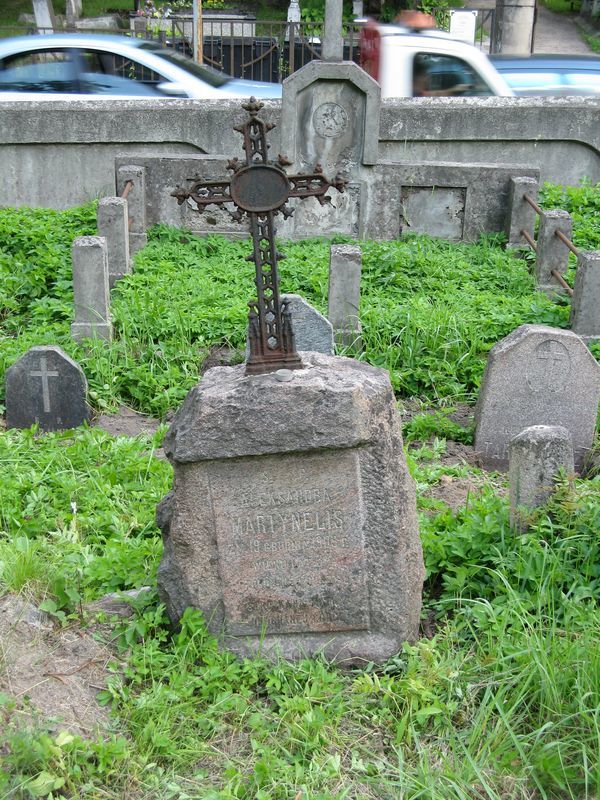 Tombstone of Alexandra Martynelis, Na Rossie cemetery in Vilnius, as of 2013