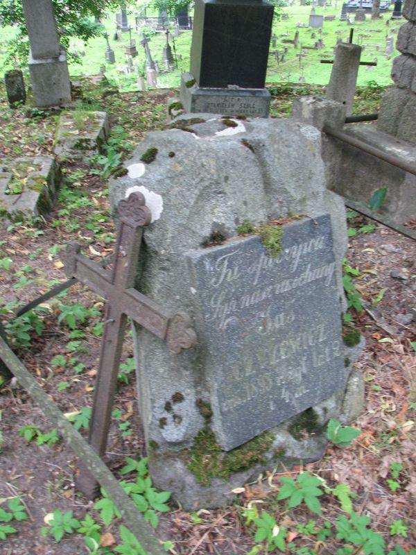 Tombstone of Jan Czyżewicz, Ross cemetery in Vilnius, as of 2014.