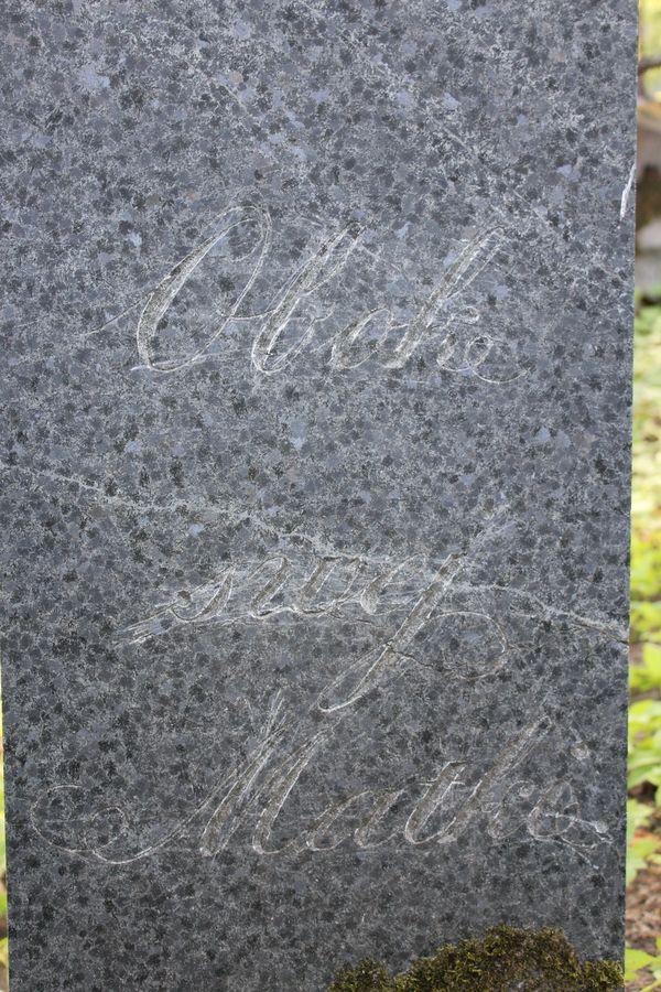 Inscription on the gravestone of Ignacy Busza, Na Rossie cemetery in Vilnius, as of 2013