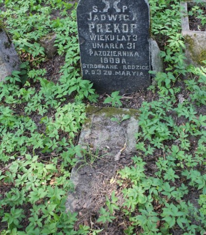 Nagrobek Jadwigi Prekop, cmentarz Na Rossie w Wilnie, stan z 2013