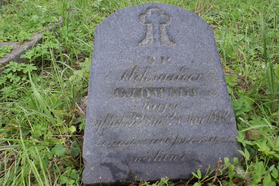 Tombstone of Alexander Gzowski, Na Rossie cemetery in Vilnius, as of 2013.