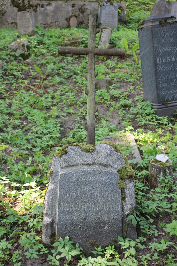 Nagrobek Julii Jakowickiej, cmentarz Na Rossie w Wilnie, stan z 2013