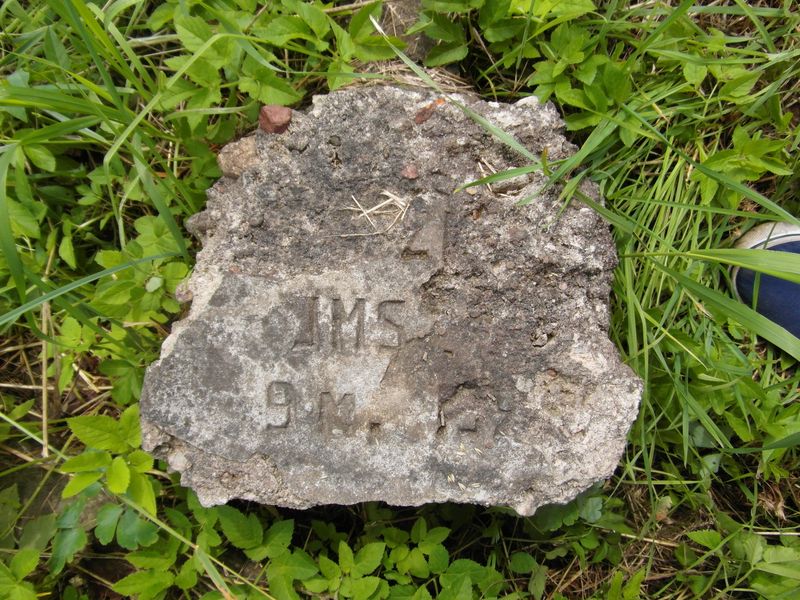 Fragment nagrobka Edwarda Imszo, cmentarz na Rossie w Wilnie, stan z 2014
