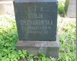Nagrobek Otylii Ciechanowskiej, cmentarz na Rossie w Wilnie, stan z 2013