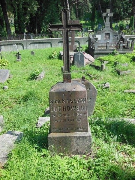 Nagrobek Stanisława Żuchowskiego, cmentarz na Rossie w Wilnie, stan z 2013