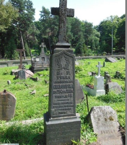 Nagrobek Tekli Ciechanowskiej i Julii Łepkowskiej, cmentarz na Rossie w Wilnie, stan z 2013