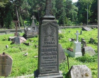Nagrobek Tekli Ciechanowskiej i Julii Łepkowskiej, cmentarz na Rossie w Wilnie, stan z 2013