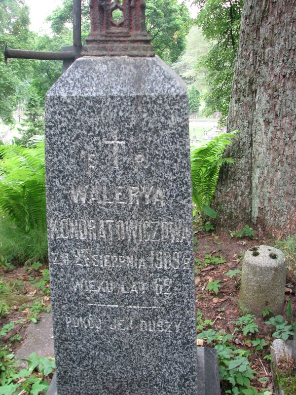 Nagrobek Walerii Kondratowicz, cmentarz na Rossie w Wilnie, stan na 2014 r.