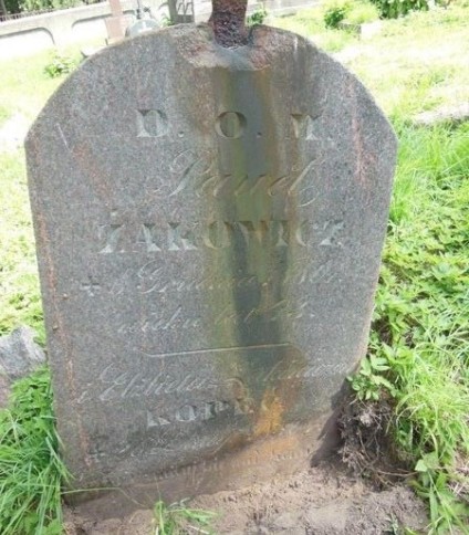 Nagrobek Elżbiety Kopeć i Pawła Żakowicza, cmentarz na Rossie w Wilnie, stan z 2013