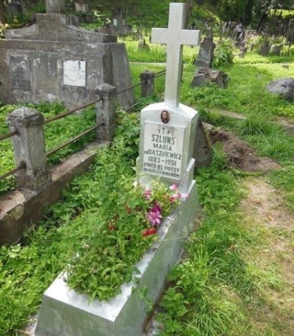 Nagrobek Marii Szluns, cmentarz na Rossie w Wilnie, stan z 2013