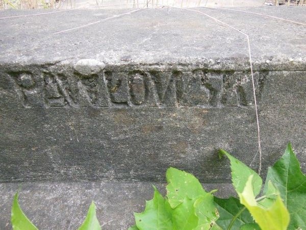 Fragment grobowca Aleksandra Butkiewicza, cmentarz na Rossie w Wilnie, stan z 2013