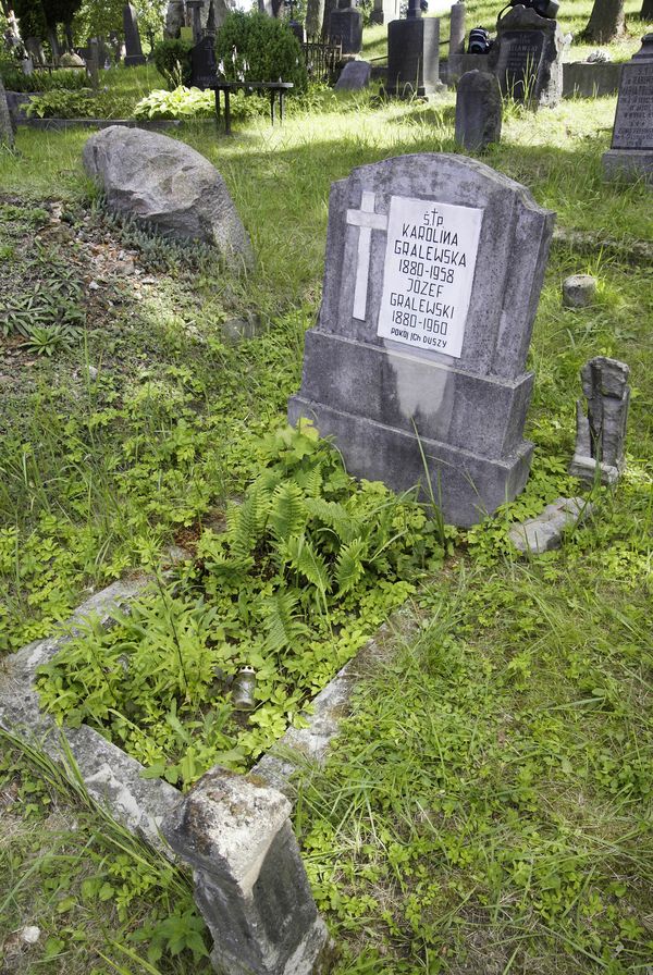 Nagrobek Karoliny i Józefa Gralewskich, cmentarz na Rossie w Wilnie, stan z 2013 r.