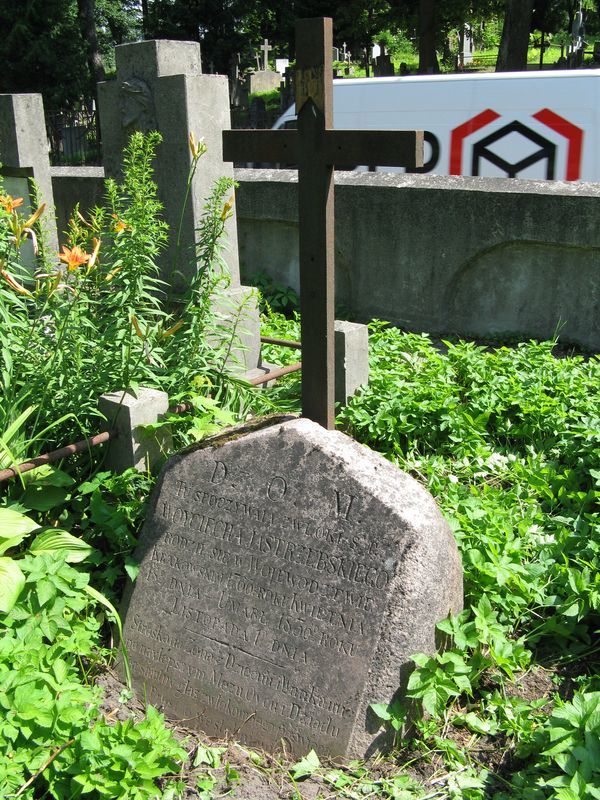 Nagrobek Wojciecha Jastrzębskiego, cmentarz Na Rossie w Wilnie, stan z 2013 roku