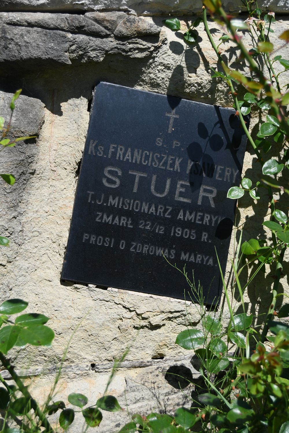 Fotografia przedstawiająca Tombstone of Father Francis Xavier Stuer