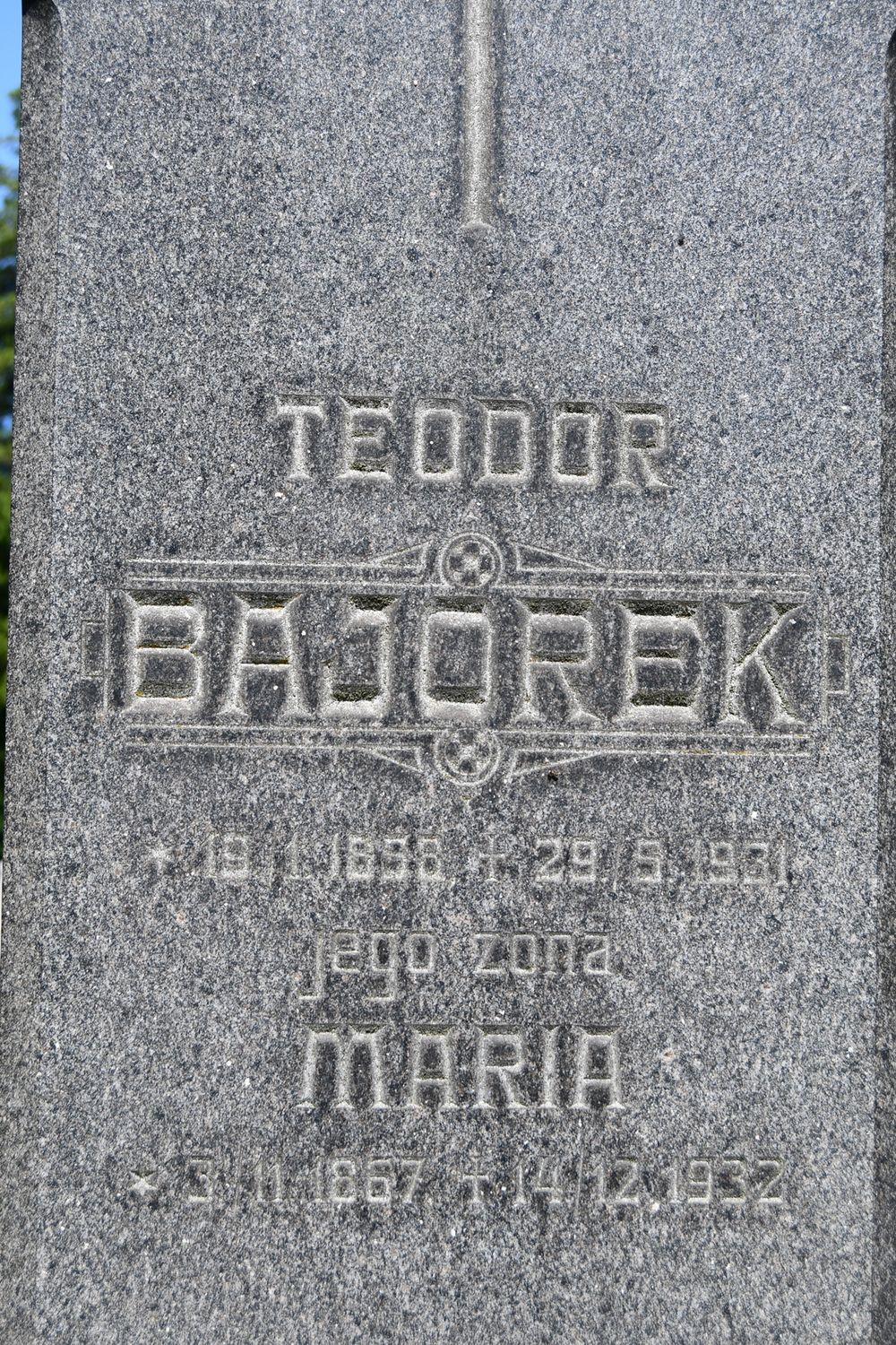 Fotografia przedstawiająca Tombstone of the Bajorek family