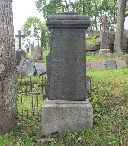 Nagrobek rodziny Hoppenów, cmentarz Na Rossie w Wilnie, stan z 2013 r.