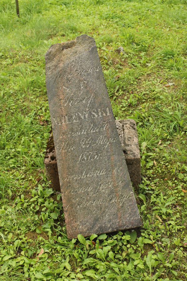 Nagrobek Józefa Milewskiego, cmentarz Na Rossie w Wilnie, stan z 2013 r.