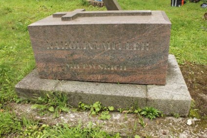 Nagrobek Karoliny Muller, cmentarz Na Rossie w Wilnie, stan z 2013 r.