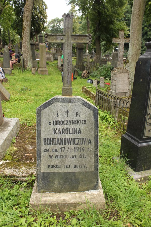 Tombstone of Karolina Bohdanowicz, Na Rossie cemetery in Vilnius, as of 2013.