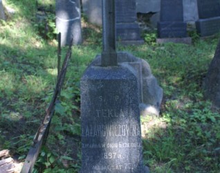 Nagrobek Tekli Łazarowicz, cmentarz na Rossie w Wilnie, stan z 2013 r.
