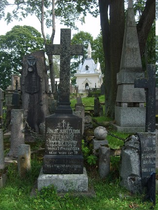 Nagrobek Idalii Czerkasow, cmentarz Na Rossie w Wilnie, stan z 2013 r.