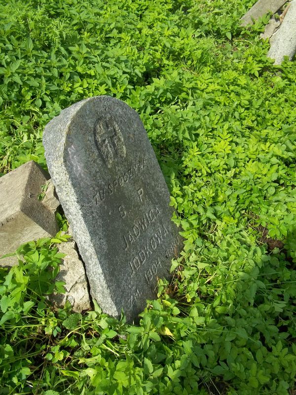 Tombstone of Jadwiga Jodko, Rossa cemetery in Vilnius, state of 2014