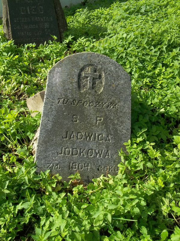 Tombstone of Jadwiga Jodko, Rossa cemetery in Vilnius, state of 2014