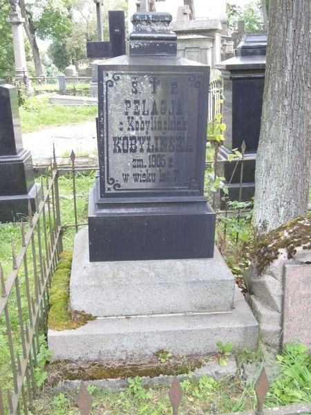 Tombstone of Pelagia Kobylinska, Na Rossa cemetery in Vilnius, as of 2013.