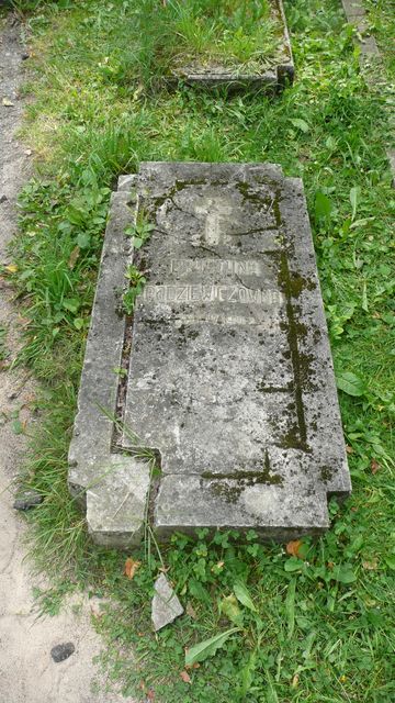 Tombstone of Krystyna Rodziewicz, Na Rossie cemetery in Vilnius, as of 2013.