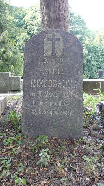 Nagrobek Izabeli Mikoszy, cmentarz na Rossie w Wilnie, stan z 2013