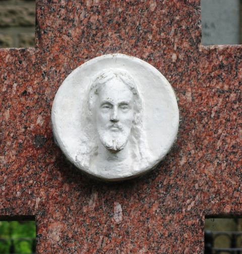 Fragment of a tombstone of Andrzej and Maria Buterlewicz, Ross Cemetery, Vilnius, 2013