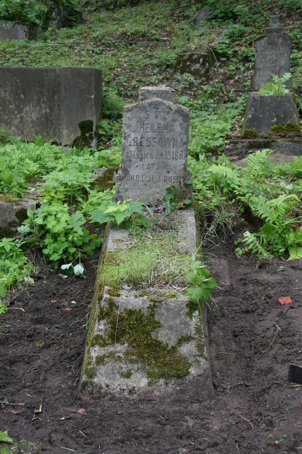 Tombstone of Helena Gress, Rossa cemetery in Vilnius, as of 2013