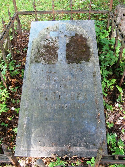 Fragment of the tombstone of Helena Klott, Ross Cemetery, Vilnius, 2013