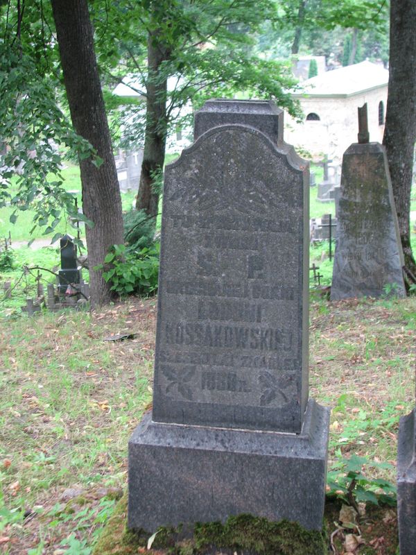 Nagrobek Ludwiki Kossakowskiej, cmentarz na Rossie w Wilnie, stan na 2014 r.