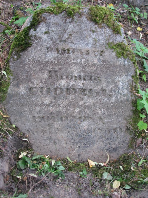 Tombstone of Bronislav Khodžko, Rossa cemetery in Vilnius, as of 2014.