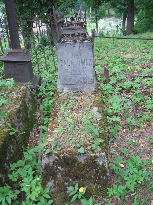 Nagrobek Heleny Talat, cmentarz na Rossie w Wilnie, stan na 2014 r.