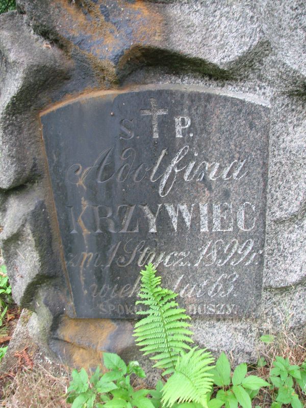 Tombstone of Adolfina Krzywiec, Ross cemetery in Vilnius, as of 2014.