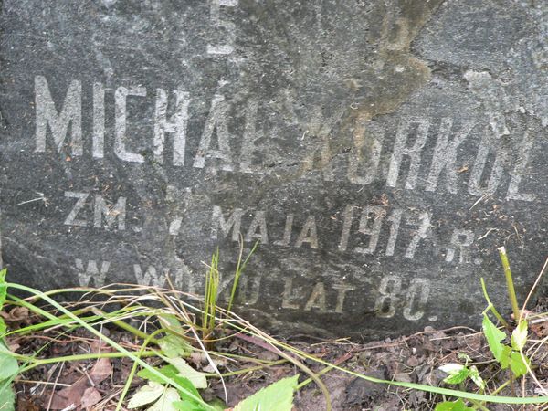 Tombstone of Michal Kurkol, Ross cemetery in Vilnius, as of 2014.