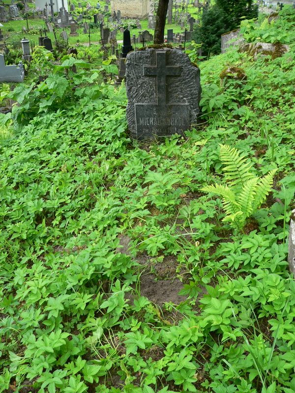 Tombstone of Michal Kurkol, Ross cemetery in Vilnius, as of 2014.