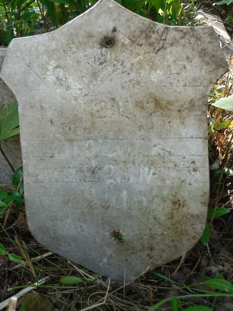 Fragment nagrobka Jana Drozdzarza, cmentarz na Rossie w Wilnie, stan z 2013